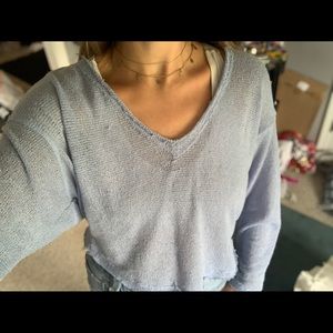 Light Blue Jersey Sweater